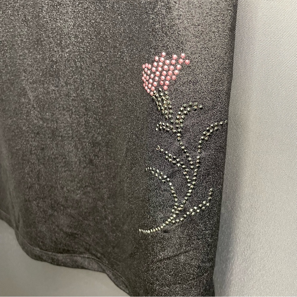 Vintage LE CHATEAU strapless slip dress with rhinestone flower design minimalist - Picture 10 of 16